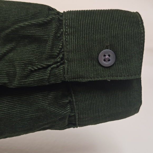J.Crew Pine Green Corduroy Shirt Dress Belted Long Sleeve NWT Size 2 - Picture 17 of 17